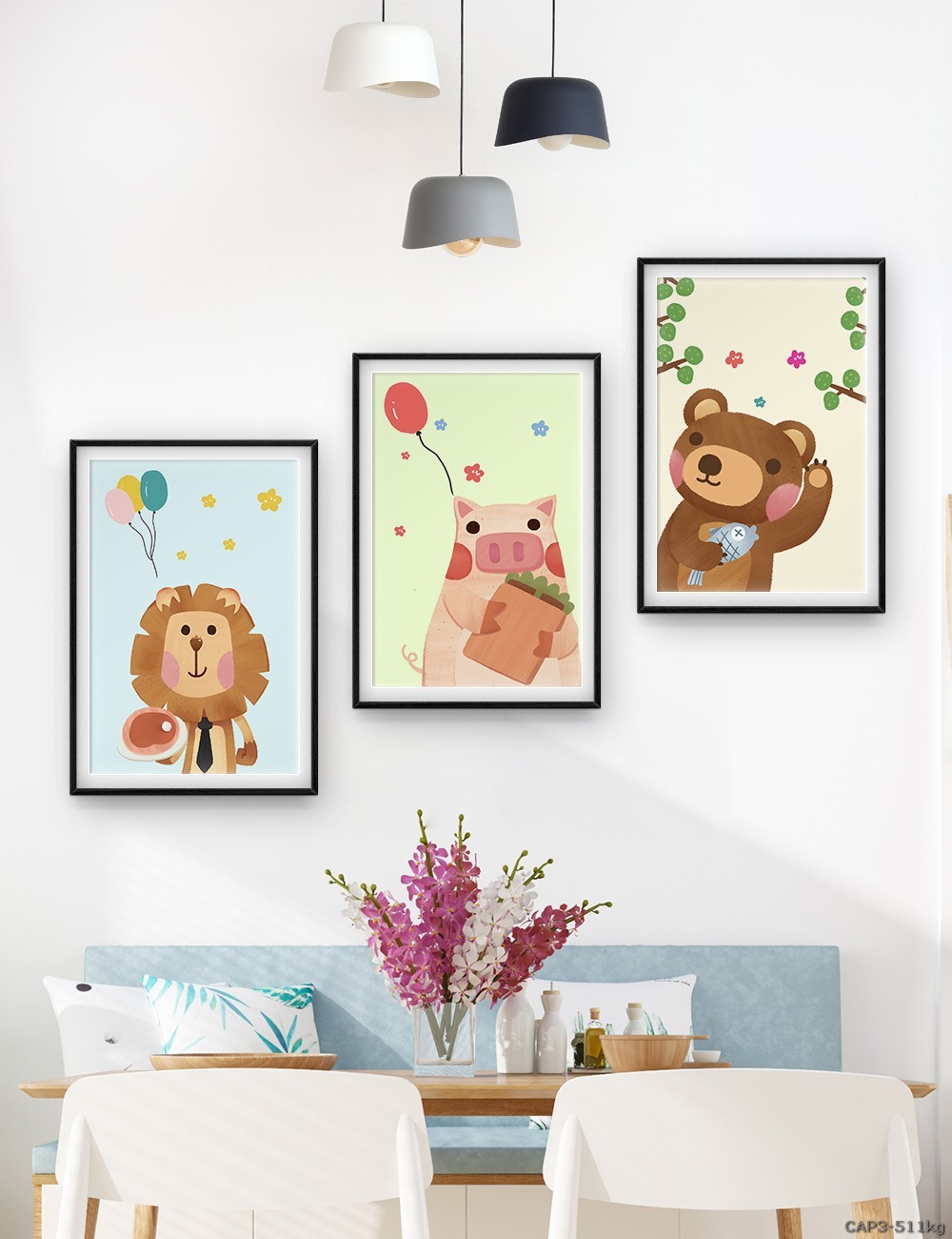 Động vật - tranh vẽ dễ thương CAP3-511kg